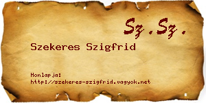 Szekeres Szigfrid névjegykártya