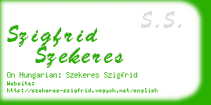 szigfrid szekeres business card